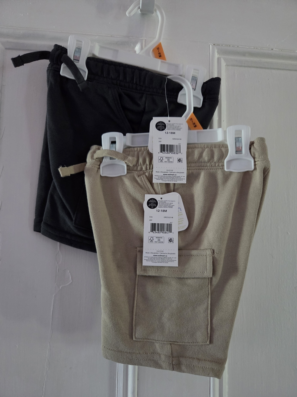Kids Cargo Shorts - Grey and Tan - Unbranded